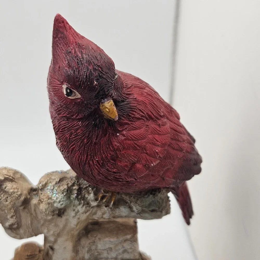Rustic Peace On Earth Cardinal Christmas Table Decor Figurine‎ Woodland Bird